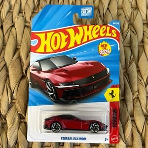 Ferrari 12Cilindri Red Hot Wheels Italian Sports Car Hotwheels Mattel New 2026